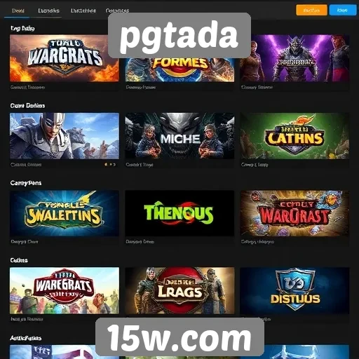 Exploração das categorias de jogos disponíveis no pgtada
